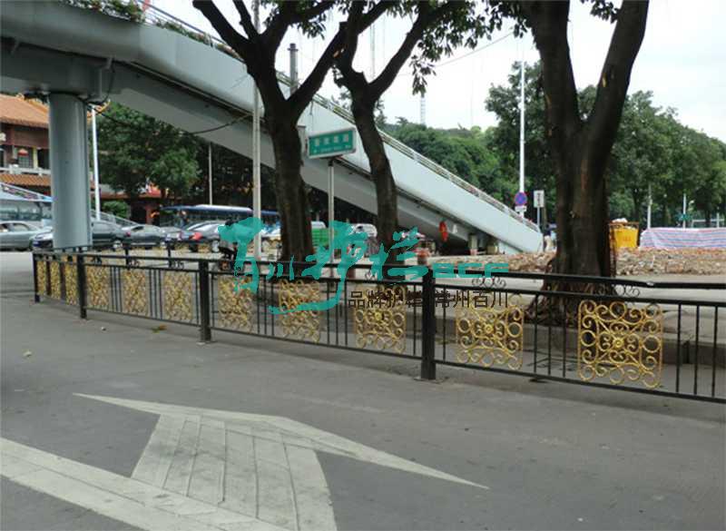福建福州鐵藝文化道路護(hù)欄工程